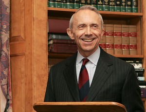 U.S. Supreme Court Justice David Souter smiles after speaking during a dedication ceremony at the State Supreme Courthouse in Concord, N.H., on July 9, 2008.