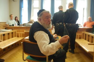 Mr. Strulovitz in te court room befroe he was set free