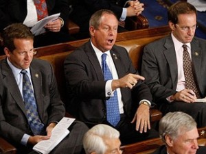 Spt. 9: Rep. Joe Wilson of South Carolina is seen shouting you lie! at President Obama during his speech to Congress in Washington. (AFP) 