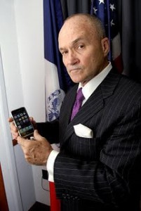 Filephoto. NYPD commissioner with I phone