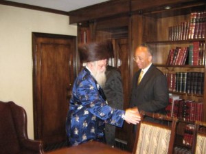 Bill met with Grand Rabbi of Munkatch Rabbi Moshe Leib Rabinovich