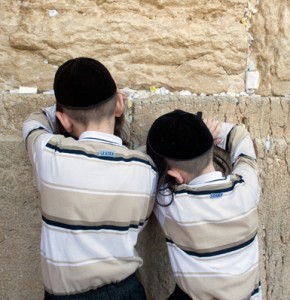 Two brothers pray at Kotel