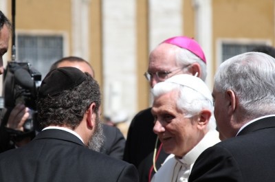 Rabbi Shmuley met this afternoon April 28 2010 with the Pope and Cardinal.
