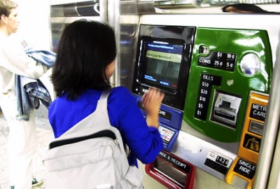FILE - metrocard vending machine in Pennsylvania Station.