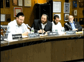 Six of the eight elected members of the Board of Education of the East Ramapo Central School District are Orthodox