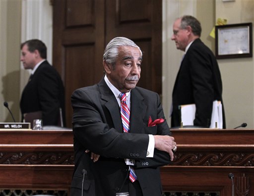 Rep. Charlie Rangel, D-N.Y. is seen on Capitol Hill in Washington, Monday, Nov. 15, 2010, before the start of the House Committee on Standards of Official Conduct hearing, where as he faces 13 separate counts of violating House ethics rules. (AP Photo/J. Scott Applewhite)