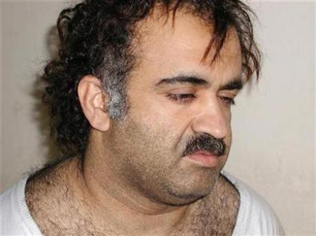 Khalid Sheikh Mohammed is shown in this file photograph during his arrest on March 1, 2003.  Credit: Reuters/Courtesy U.S.News & World Report/Files