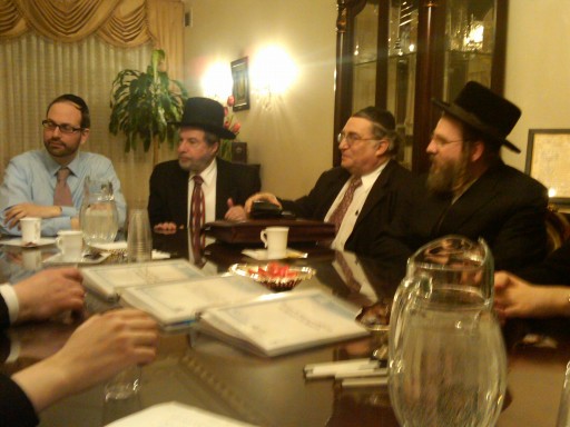 Left to Right: Mordechai Weinberger, LCSW, Mr. Yidel Lichtenstein, Rabbi Paysach Krohn, Rabbi Shimon Gertner