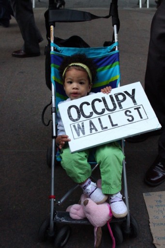 Small child at Occupy Wall St. Photo: Jimmy Justice