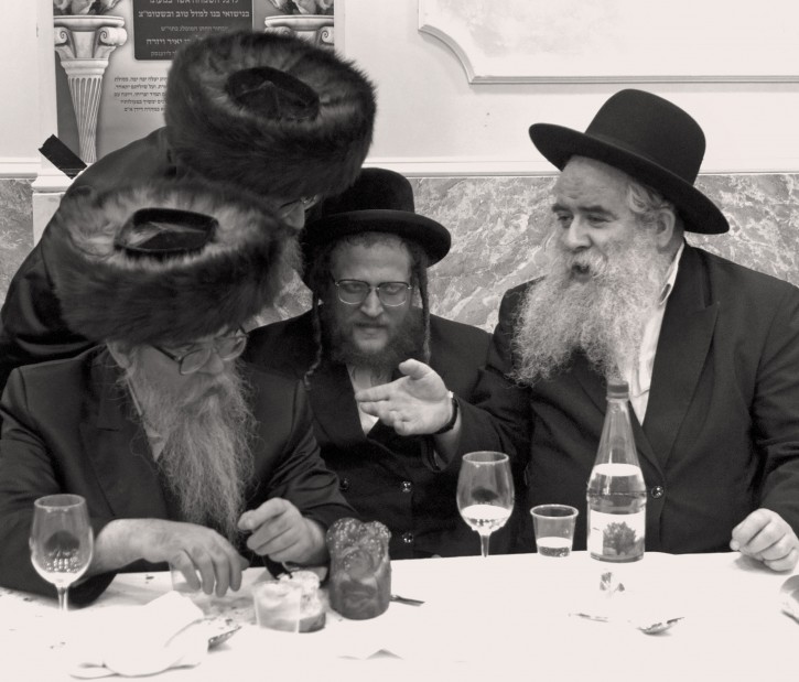 Rav Breisch on the far right. Photo credit David Braun-VINNews.com