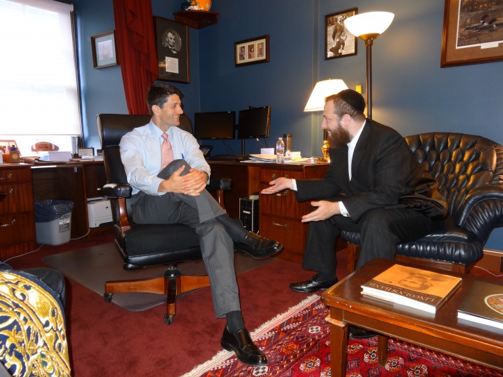 Ezra Friedlander meeting Congressman Paul Ryan in the Longworth House Office Building on June 6, 2012