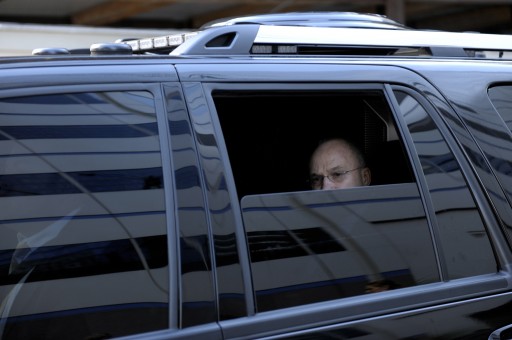 FILE - New York City Police Commissioner Raymond Kelly sits in his SUV and watches the rally against the Muslim cultural center and mosque near the World Trade Center site in downtown Manhattan on the 9th aniversary of the terrorist attacks on September 11th 2001 in New York, USA, 11 September 2010.  EPA/PETER FOLEY