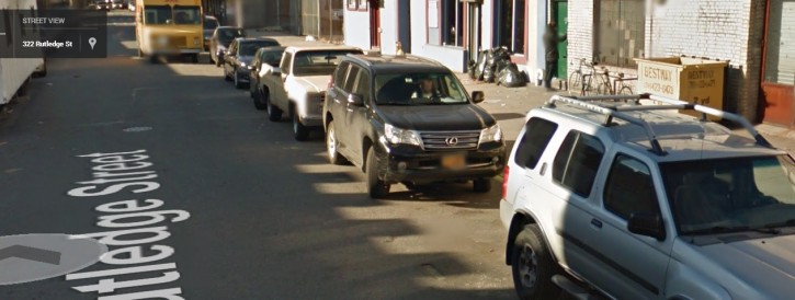 In this Dec., 2012 Google map photo, Stark is seen siting in his Lexus in front of his office at Rutledge St. in Brooklyn, NY