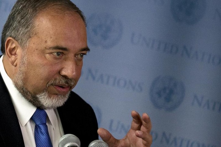 Israel's Foreign Minister Avigdor Lieberman speaks during a news conference on the sidelines of the 69th United Nations General Assembly at the U.N. headquarters in New York September 29, 2014. REUTERS/Brendan McDermid