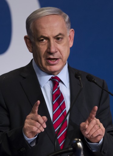 Israeli Prime Minister Benjamin Netanyahu speaks to the foreign media in Jerusalem, 17 December 2014. EPA/JIM HOLLANDER