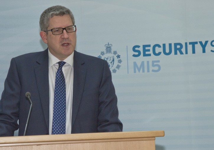 This image made available on Thursday Jan. 8. 2015 by Britain's MI5 Security Service shows an undated image of Andrew Parker the Director General of Britains domestic security service MI5. in a rare public speech, Britain's top domestic spy chief Thursday, Jan. 8, 2015 called the Paris attacks "a terrible reminder" that some "wish us harm" and said the evolving terror threat has become more complex because of events in Syria. (AP Photo/MI5 Security Service)