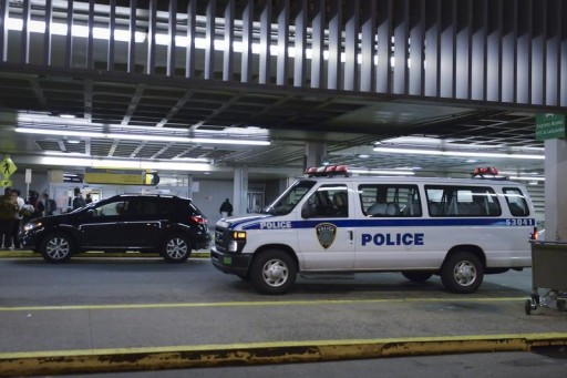 FILE - A Port Authority police van is seen at John F. Kennedy International Airport in the Brooklyn borough of New York January 19, 2015. REUTERS