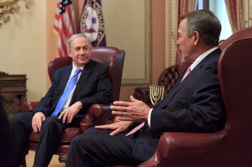 File Photo: Speaker John Boehner with Israeli Prime Minister Benjamin Netanyahu, March 3, 2015. (Official Photo by Caleb Smith)