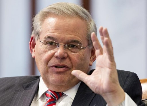 FILE - Senator Robert Menendez (D-NJ), ranking Democrat on the Senate Foreign Relations Committee, speaks at a forum hosted by the Center for Strategic and International Studies in Washington, March 9, 2015.REUTERS
