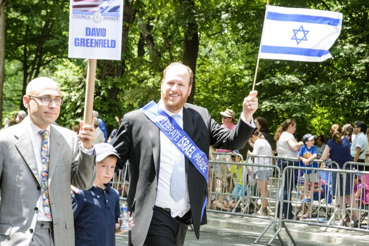 Councilman David Greenfield at celebrate Israel parade 2015, midtown Manhattan / UES New York NY. (photo by Stefano Giovannini/VINnews.com)