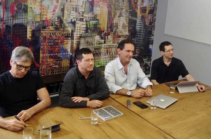  OTM team (from left to right): Elisha Tal (Chief Designer), Dr. Opher Kinrot (Co-Founder, Co-CEO), Gilad Lederer (Co-Founder, Co-CEO), Uri Kinrot (Co-Founder, Chief Engineer)