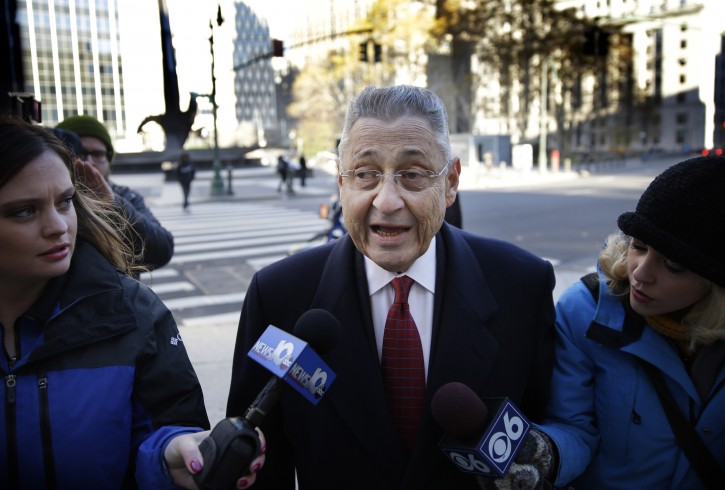 Former NY Assembly Speaker Sheldon Silver arrives at the courthouse in New York, Monday, Nov. 23, 2015. Silver, a Manhattan Democrat who led the Assembly for 20 years, is accused of taking more than $4 million in bribes and kickbacks. Silver has pleaded not guilty. (AP Photo/Seth Wenig)