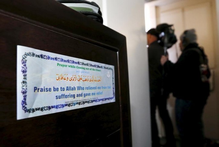 FILE - A religious sticker is shown inside the home of suspects Syed Rizwan Farook and Tashfeen Malik in Redlands, California December 4, 2015. Reuters