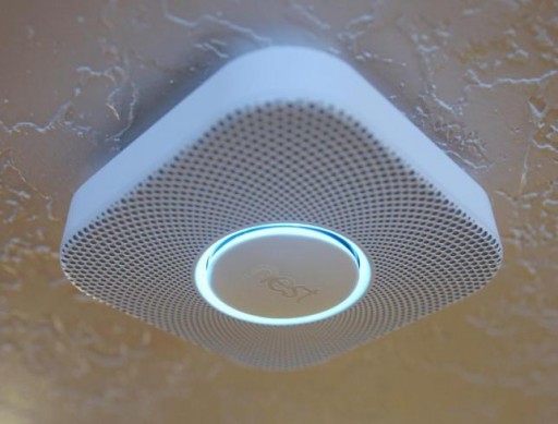 A Nest smoke/carbon monoxide detector is installed in a home. REUTERS/GEORGE FREY