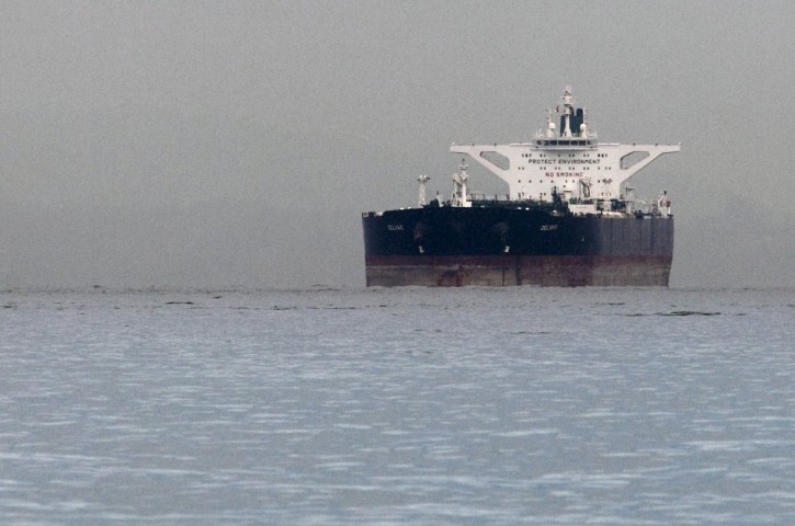 Malta-flagged Iranian crude oil supertanker "Delvar" is seen anchored off Singapore in this March 1, 2012 file photo. REUTERS/Tim Chong/Files