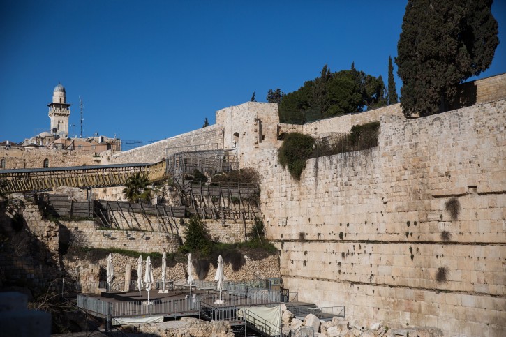 The section that will be prepared for prayer for the Women of the Wall group, by Robinson's Arch in Jerusalem's Old City, as an extention of the Western Wall, will be open for Jews both men and women to pray together. Photo by Hadas Parush/Flash90