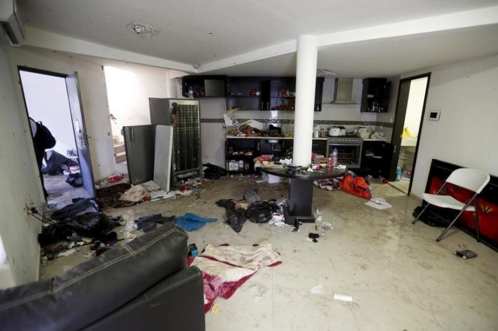 A view of the kitchen of a safe house, where five people were shot dead during an operation on Friday to recapture the drug lord Joaquin "El Chapo" Guzman, at Jiquilpan Boulevard in Los Mochis in Sinaloa state, Mexico, January 11, 2016. REUTERS