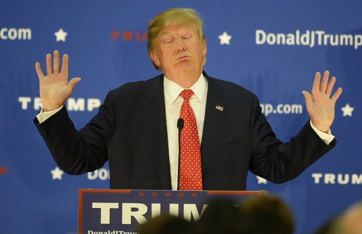  Republican Presidential hopeful Donald Trump during a rally in Nashua, New Hampshire, USA 28 December 2015.  EPA/CJ GUNTHER