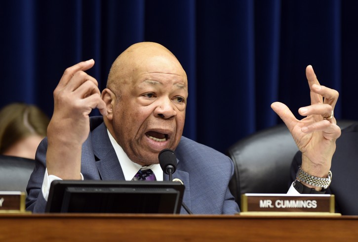 Rep. Elijah Cummings, D-Md. speaks on Capitol Hill in Washington, Thursday, Feb. 4, 2016. The State Department watchdog has found that former Secretary of State Colin Powell and the immediate staff of former Secretary of State Condoleezza Rice also received classified national security information on their personal email accounts, Rep. Elijah Cummings, D-Md. said Thursday, Feb. 4, 2016. (AP Photo/Susan Walsh)