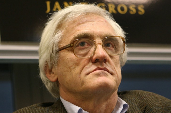In this Jan. 22, 2008, Princeton-based historian and sociologist Jan Tomasz Gross attends a meeting with readers in Warsaw, Poland. Gross, whose scholarship has explored Polish violence against Jews during World War II says Polandâs new right-wing leadership is taking âa step back to the dark ages of anti-Semitismâ with a threat to strip him of a state honor and other measures. (AP Photo/Alik Keplicz)