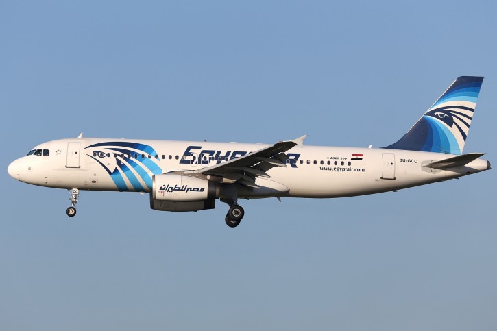 This is a Jan 2015 image of  EgyptAir Airbus A320 with the registration SU-GCC in the air near Zaventem airport in Brussels.  Egyptian aviation officials said on Thursday May 19, 2016 that an EgyptAir flight MS804 with the registration SU-GCC, travelling from Paris to Cairo with 66 passengers and crew on board has crashed. The officials say the search is now underway for the debris.(AP Photo/Kevin Cleynhens)