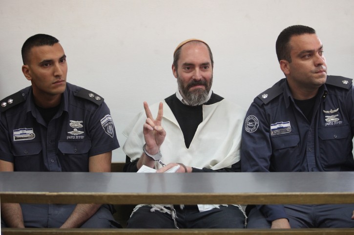 FILE - Jack Teitel, a 39-year-old settler, is seen at the Jerusalem's district court on April 09, 2013.Flash90