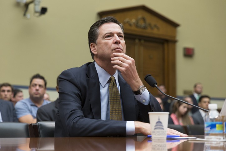 FBI Director James Comey testifies before the House Oversight and Government Reform Committee hearing on 'Oversight of the State Department', focusing on the FBI's recommendation not to prosecute Democratic presidential candidate Hillary Clinton; on Capitol Hill in Washington, DC, USA, 07 July 2016.EPA