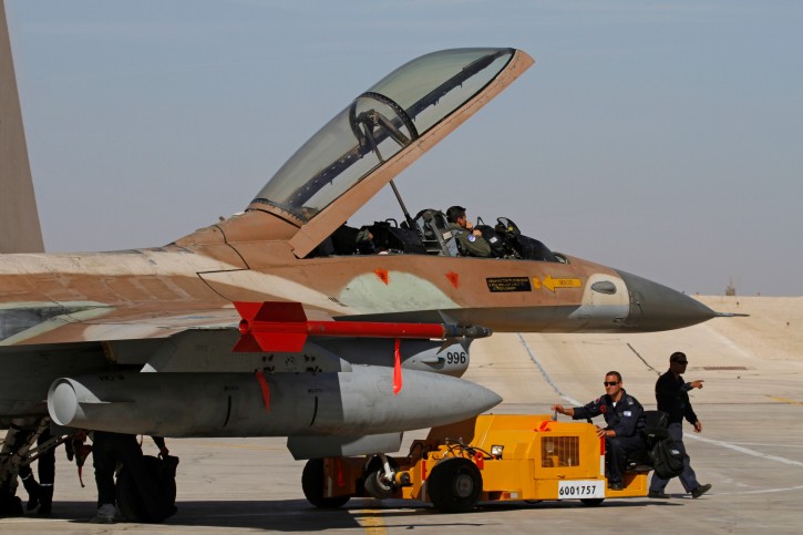 FILE - Israeli F-16 upon returning to his HAS in Ovda airbase in the Southern District of Israel on November 25, 2013.  Flash90