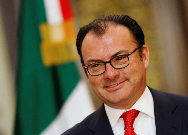 FILE - Mexican Finance Minister Luis Videgaray smiles after attending a news conferece on the Brexit at the National Palace in Mexico City, Mexico, June 24, 2016. REUTERS/Henry Romero 