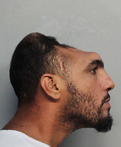 In this Monday, Oct. 17, 2016, photo released by the Miami-Dade Corrections and Rehabilitation Department, Carlos Rodriguez poses for a photo, in Miami. Carlos Rodriguez, 31, is facing arson and attempted first-degree murder charges. Investigators say Rodriguez told them he set a mattress on fire, adding he wanted to burn the house down so he could build a new, âtwo-story house.â(Miami-Dade Corrections and Rehabilitation Department  via AP)