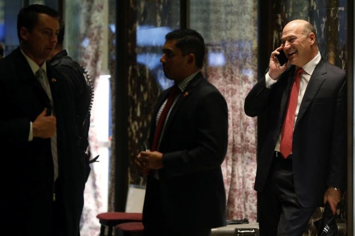 Gary Cohn, Goldman Sachs Group Inc president and chief operating officer, arrives for a meeting at Trump Tower to speak with U.S. President-elect Donald Trump in New York, U.S., November 29, 2016.  REUTERS/Lucas Jackso