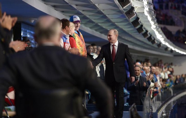 FILE - Russia's President Vladimir Putin arrives for the closing ceremony of the 2014 Paralympic Winter Games in Sochi, March 16, 2014. REUTERS/Alexei Nikolskiy/RIA Novosti/Kremlin 