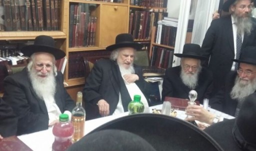 Rabbi  Azriel Auerbach (L) is seen in this photo with his brother Rabbi Shmuel Auerbach
