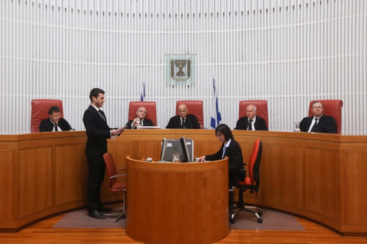 FILE - The Supreme Court judges seen at the Jerusalem Supreme Court on December 29, 2015.  Flash90