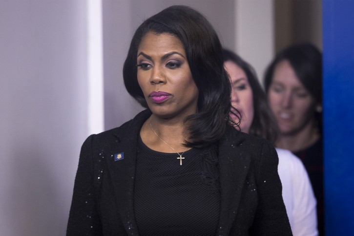 FILE - Director of Communications for the Office of Public Liaison Omarosa Manigault arrives before a news briefing at the James Brady Press Briefing Room at the White House in Washington, DC, USA, 21 February 2017.  EPA