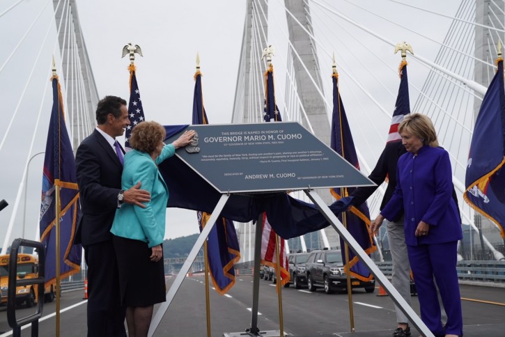 September 7, 2018, Nyack - Governor Cuomo announces the grand opening of the new Governor Mario M. Cuomo Bridge, an iconic twin-span cable-stayed crossing linking Westchester and Rockland counties.