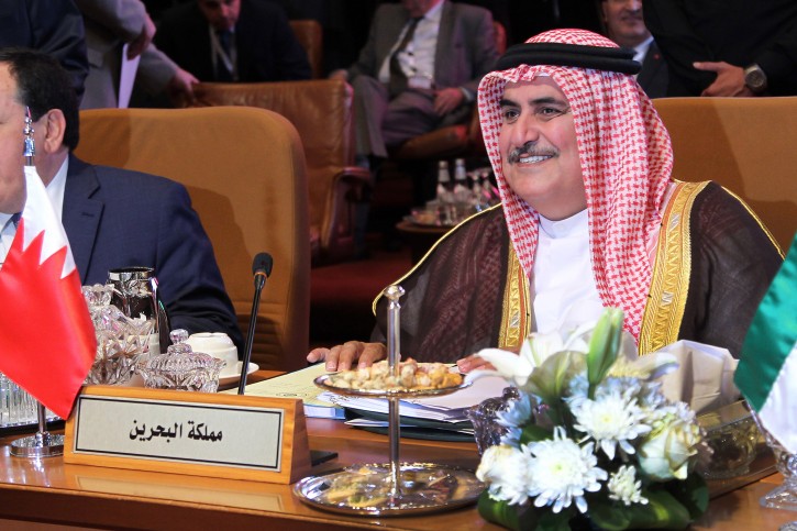 FILE -  Bahraini Minister of Foreign Affairs Khalid bin Ahmed al-Khalifa attends a preparatory meeting of Arab Foreign Ministers ahead of the 29th Summit of the Arab League in Riyadh, Saudi Arabia, 12 April 2018. EPA