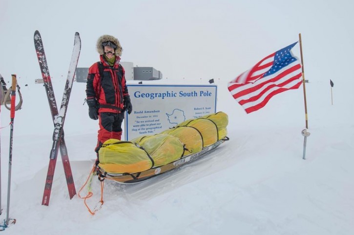 Colin O’Brady on day 30 of his trip across Antarctica, on December 14, 2018. Photograph: Colin O’Brady