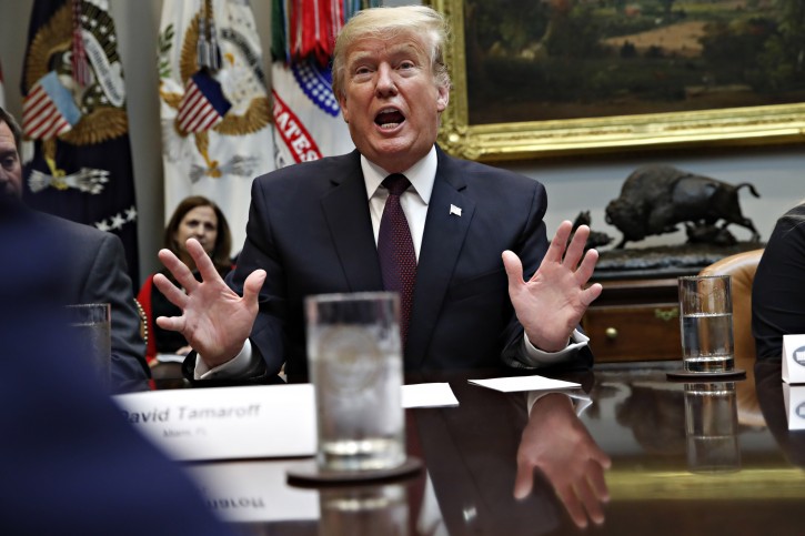 President Donald Trump speaks during a healthcare roundtable in the Roosevelt Room of the White House, Wednesday, Jan. 23, 2019, in Washington. (AP Photo/Jacquelyn Martin)
