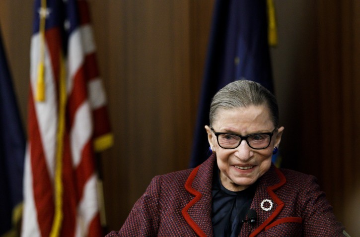 FILE - United States Supreme Court Justice Ruth Bader Ginsburg is seen during an event at New York Law School in New York, New York, USA, 06 February 2018.  EPA